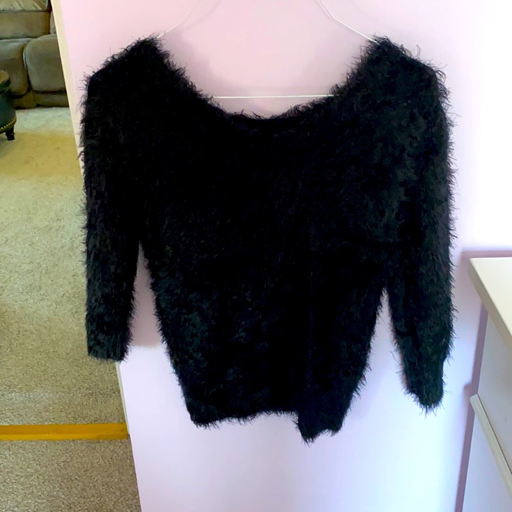 Faux fur sweater